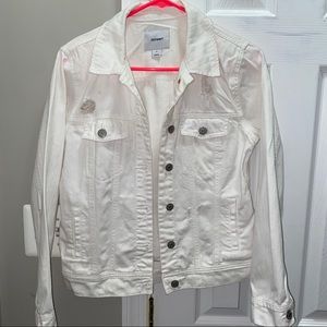 White jeans jacket